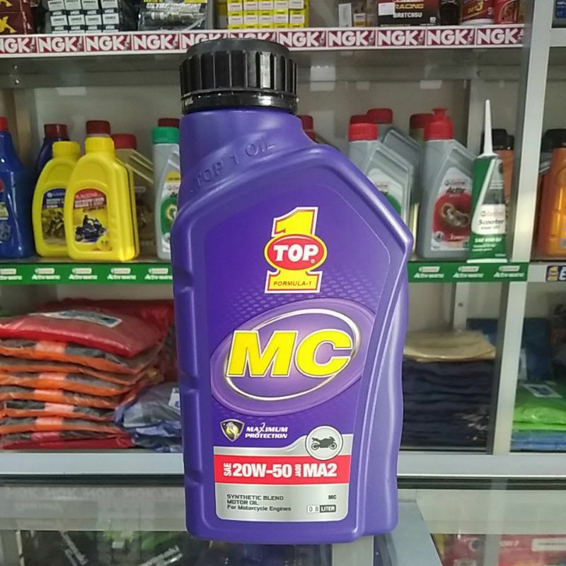 Oli Motor TOP1 Mc 20W-50 Dan 10W-40 0.8L