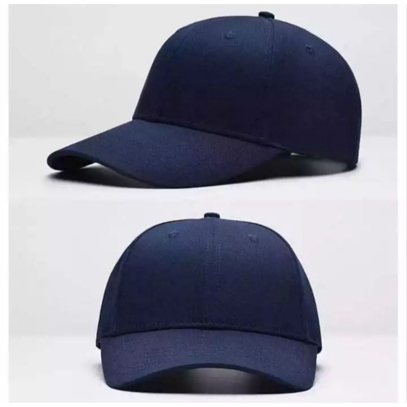 Topi Baseball Polos Hitam Pria Wanita Murah Cod