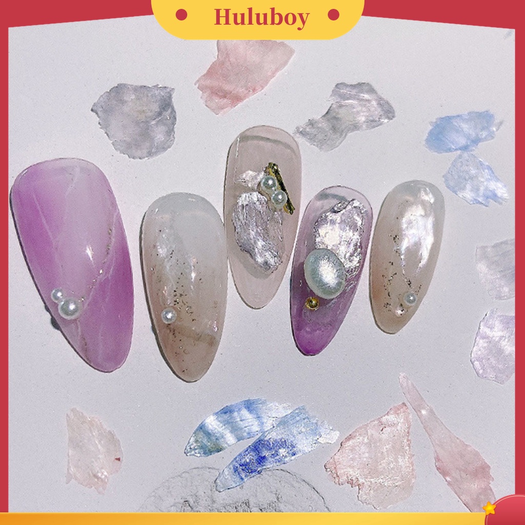 Huluboy Huluboy♡ 1 Kotak Ornamen Kuku Bentuk Irregular Untuk Dekorasi Nail Art