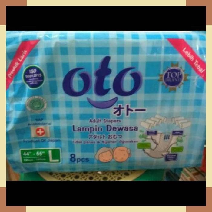 OTO Pampers / Popok Dewasa - Popok Perekat - Popok Orang Tua - Popok Lembut - Pampers UKURAN L 8PCS