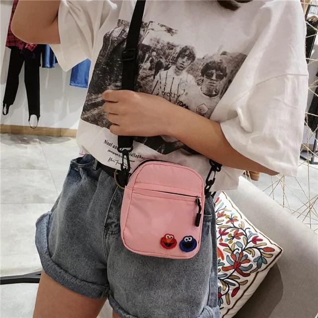 BISA COD!! Tas Selempang Mini Wanita / Tas Selempang Mini Pria / Tas Elmo Selempang 1Kg masuk  17pcs