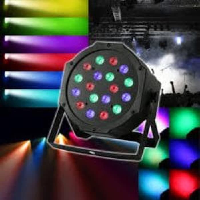 Lampu Sorot Panggung Led Disko Par Light 18 RGB Cahaya***TOP