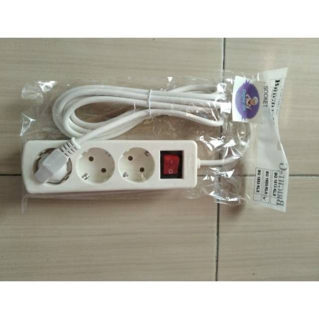Stop kontak Bright-G  3 lubang