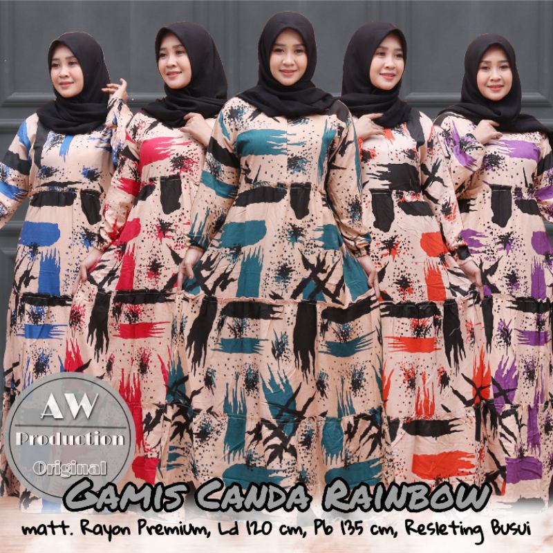 GAMIS JUMBO BELLA LD 120 BUSUI BUMIL RAYON ADEM MURAH