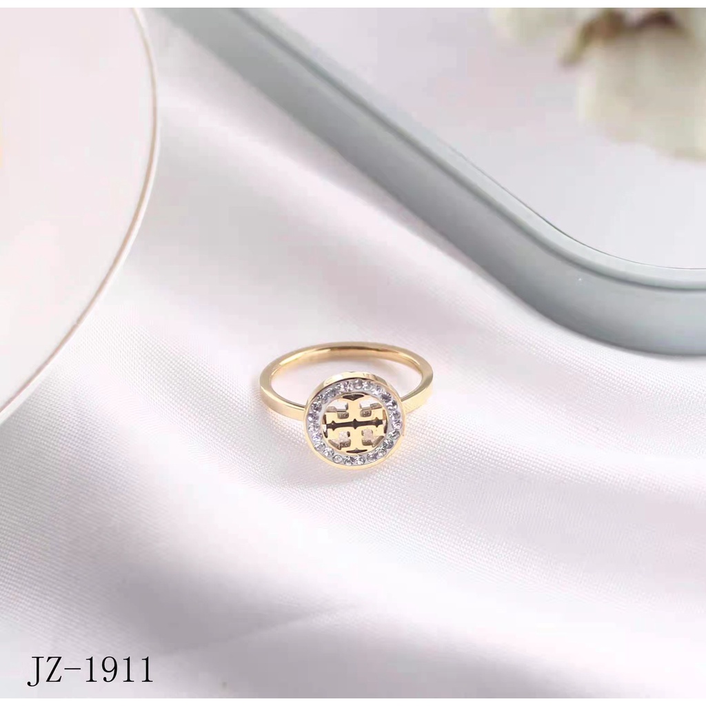 Set Perhiasan Titanium Permata Gelang/Kalung/Anting/Cincin Fashion Jewellery 7859