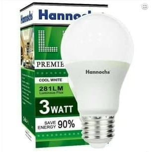 Hannochs Premier Bohlam LED 3 Watt / Bola Lampu 3 W Hannochs