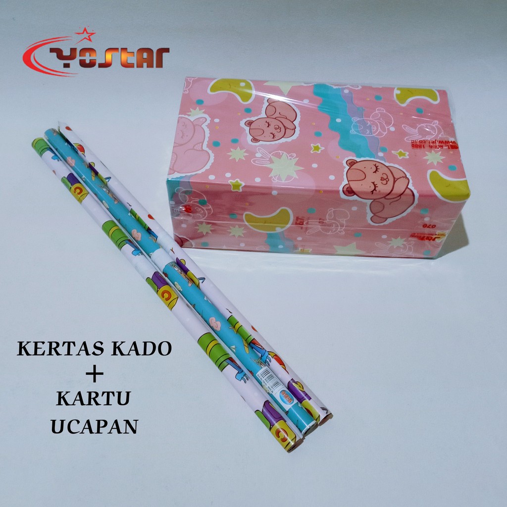 

Kertas kado kartu ucapan ulang tahun bungkus kardus