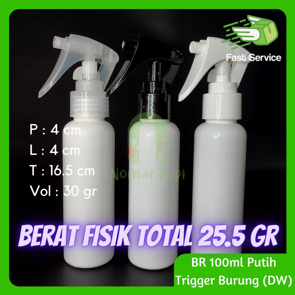 Botol 100ml BR PUTIH Mini Trigger Burung
