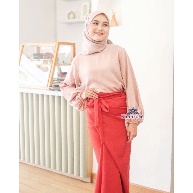 Rok lilit polos instan siap pakai (bukan satin)