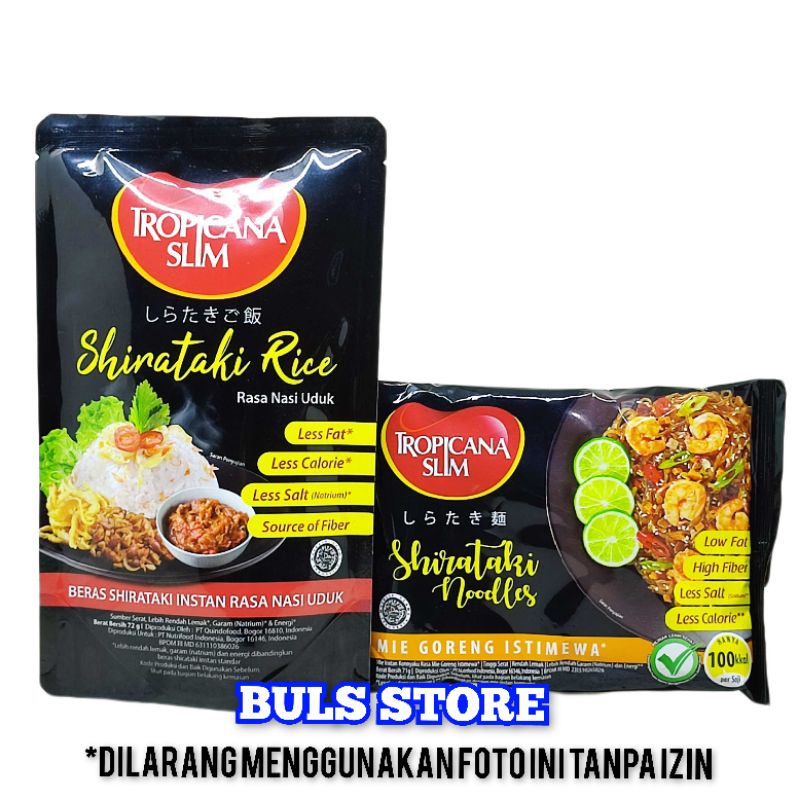 Tropicana Slim Shirataki Noodle Mie Goreng/Rice - Aman Untuk Diabetes & Diet