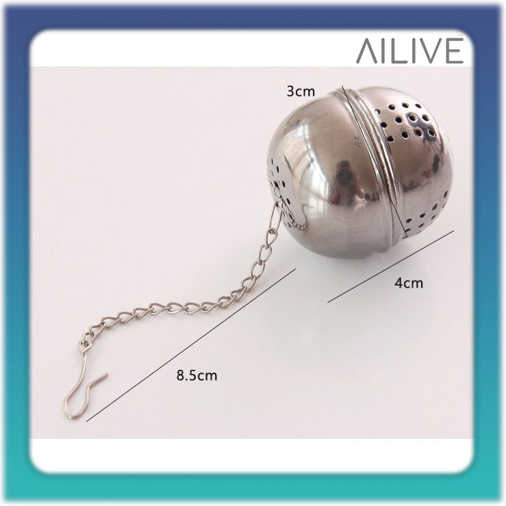 Saringan Teh Bulat Stainless / Tea Infuser Saringan Bumbu Rempah Tea Strainer Wadah Saringan Teh Bulat