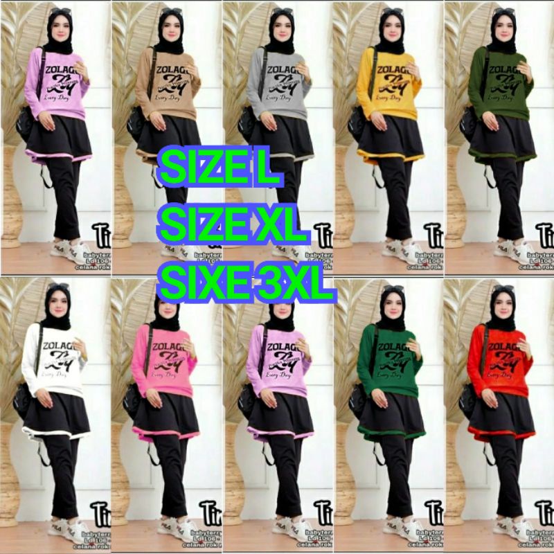 SET BIKER ZLQ TIME SET JUMBO TIME GOWES ZLQ PREMIUM BABYTERY SABLON SETELAN WANITA ONE SET CK UK