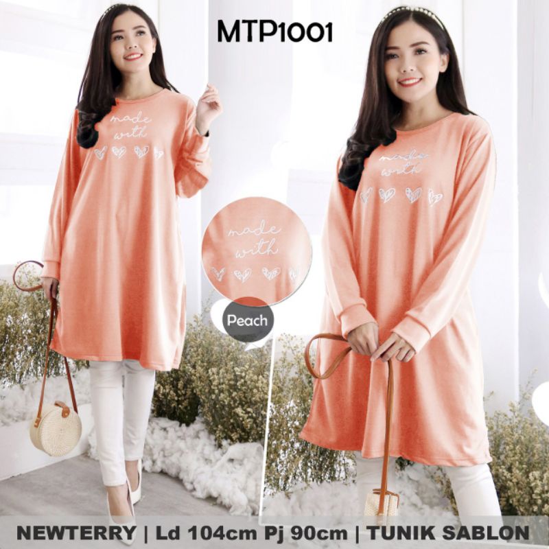 Atasan Tunik Jumbo wanita Ld 100 - 120 - 130 - 140