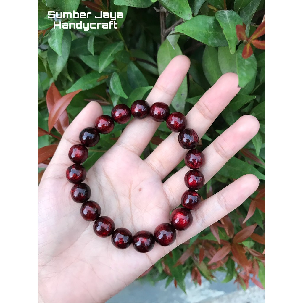 GELANG TALI ARUS MERAH / GELANG AKAR BAHAR MERAH / GELANG TALI ARUS UKURAN 10 MM