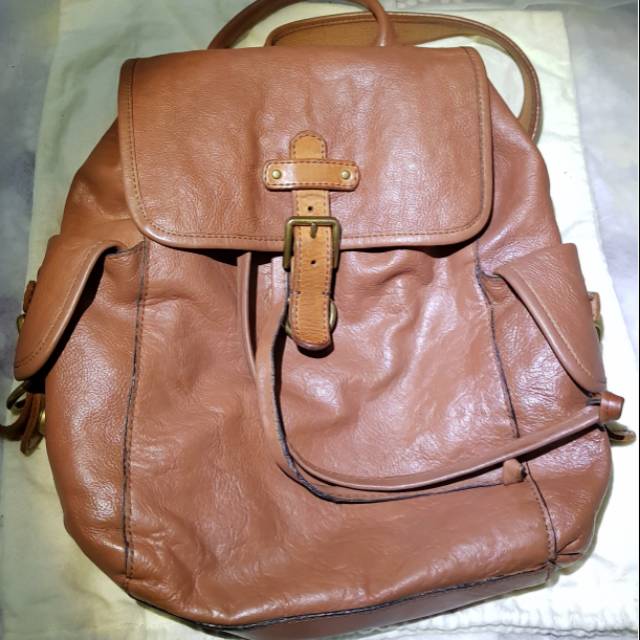 Fossil maddox backpack brown tan