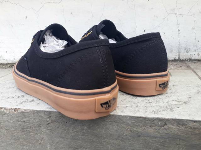 SEPATU PREMIUM BNIB MADE IN CHINA WAFFLE DT VANS AUTHENTIC BLACK/GUM UNISEX 37/38/39/40/41/42/43/44