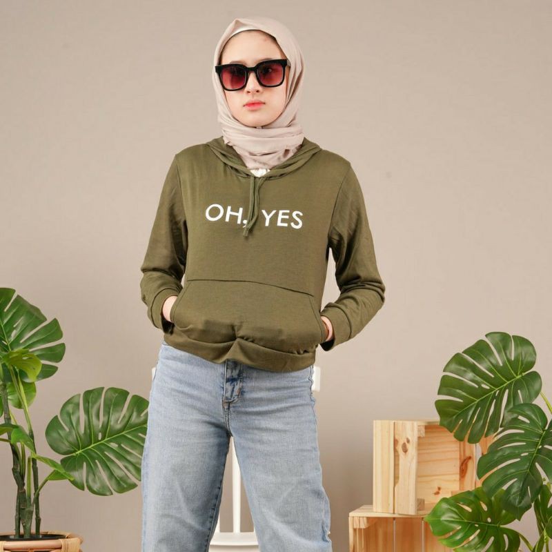 Fourfashion SWEATER OH YES HOODIE JAKET WANITA FF