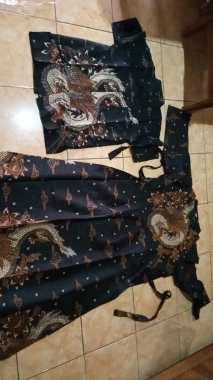 Batik Couple Keluarga Sania Ruffle Ori Ndoro Jowi Dnt Motif Nogo Gede