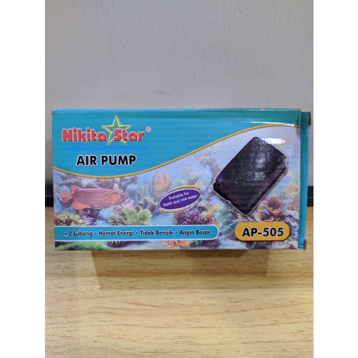 Nikita Star Pompa Udara Aquarium Akuarium Aerator Nikita Star 2 Lobang NS-505 NS 505 NS505