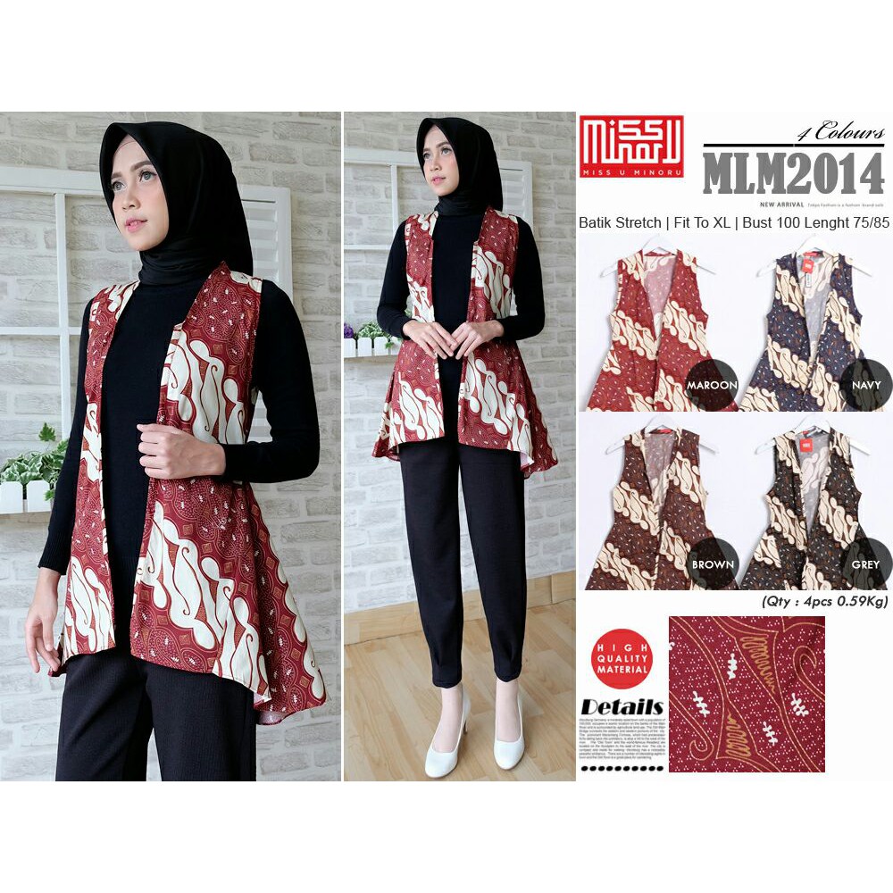 OUTWEAR ROMPI  BATIK FASHION WANITA  01 Shopee Indonesia