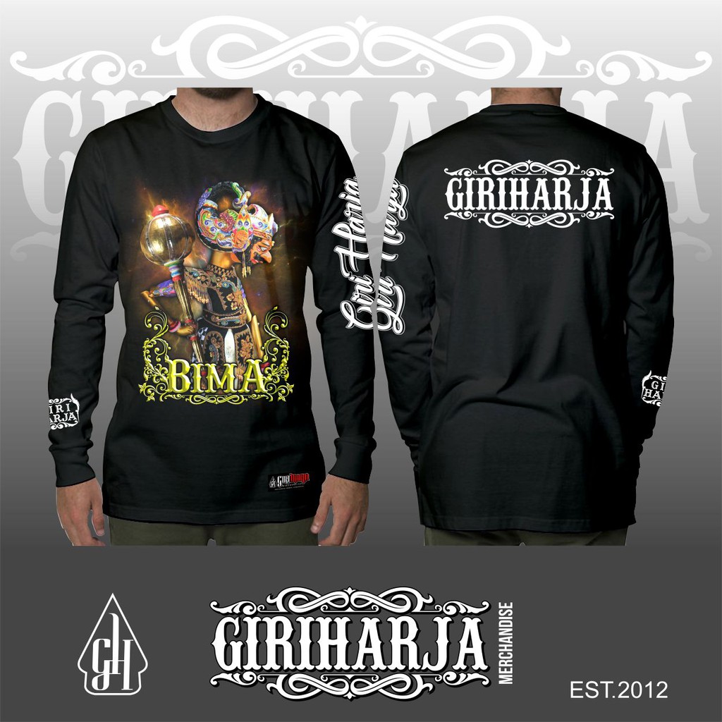 Kaos wayang golek Bima / kaos wayang golek Giri Harja / Kaos wayang golek sunda / kaos tangan panjan