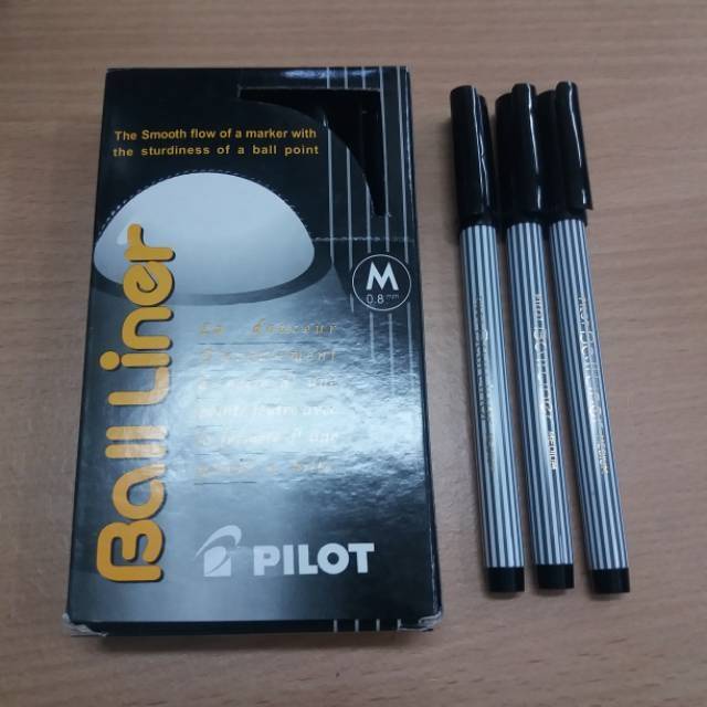 

Pulpen BALLINER 0.8 mm BALL LINER PILOT Pulpen Tanda Tangan medium pack