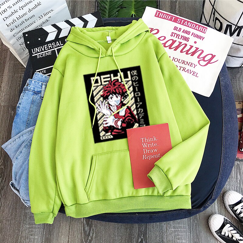 Sweater Hoodie Anime DEKU II DEKU Anime Jumper Hoodie II Sweter Oblong Topi Sz M - XL ( Pria &amp; Wanita / Anak &amp; Dewasa )