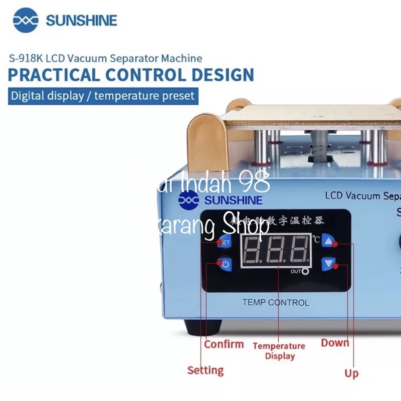 MESIN PEMISAH KACA TOUCHSCREEN - SEPARATOR SUNSHINE S-918K 8.5 INCH