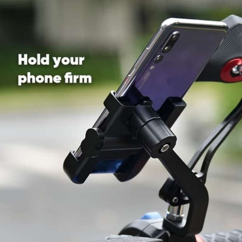 Holder HP spion 100% Besi penahan ponsel penyangga pencagak pegangan stand handphone di motor original kuat aman anti slip