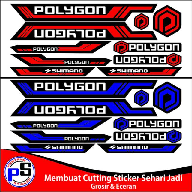 Frame Sticker Cutting Sepeda Polygon