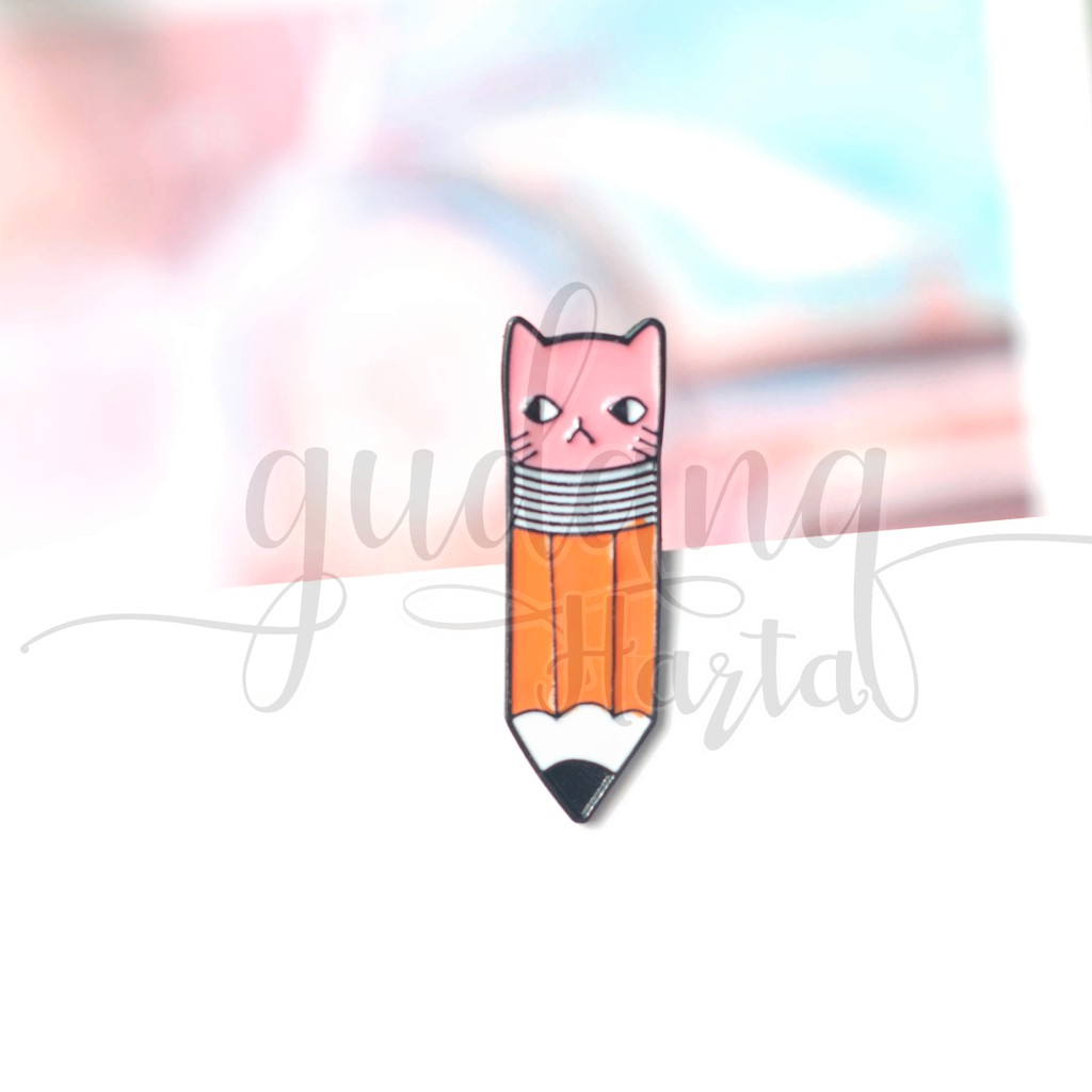 Pin Pencil Cat Kucing Pensil Bros Unik GH 208243