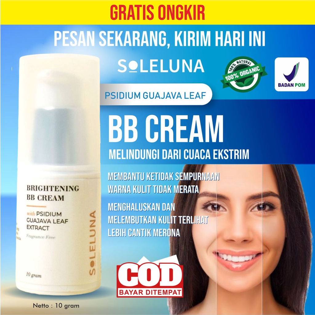 [BELI 1 DAPAT EMAS] Soleluna BB Cream Lengkap , Makeup dan Skincare Jadi satu , Lindungi kulitmu dar