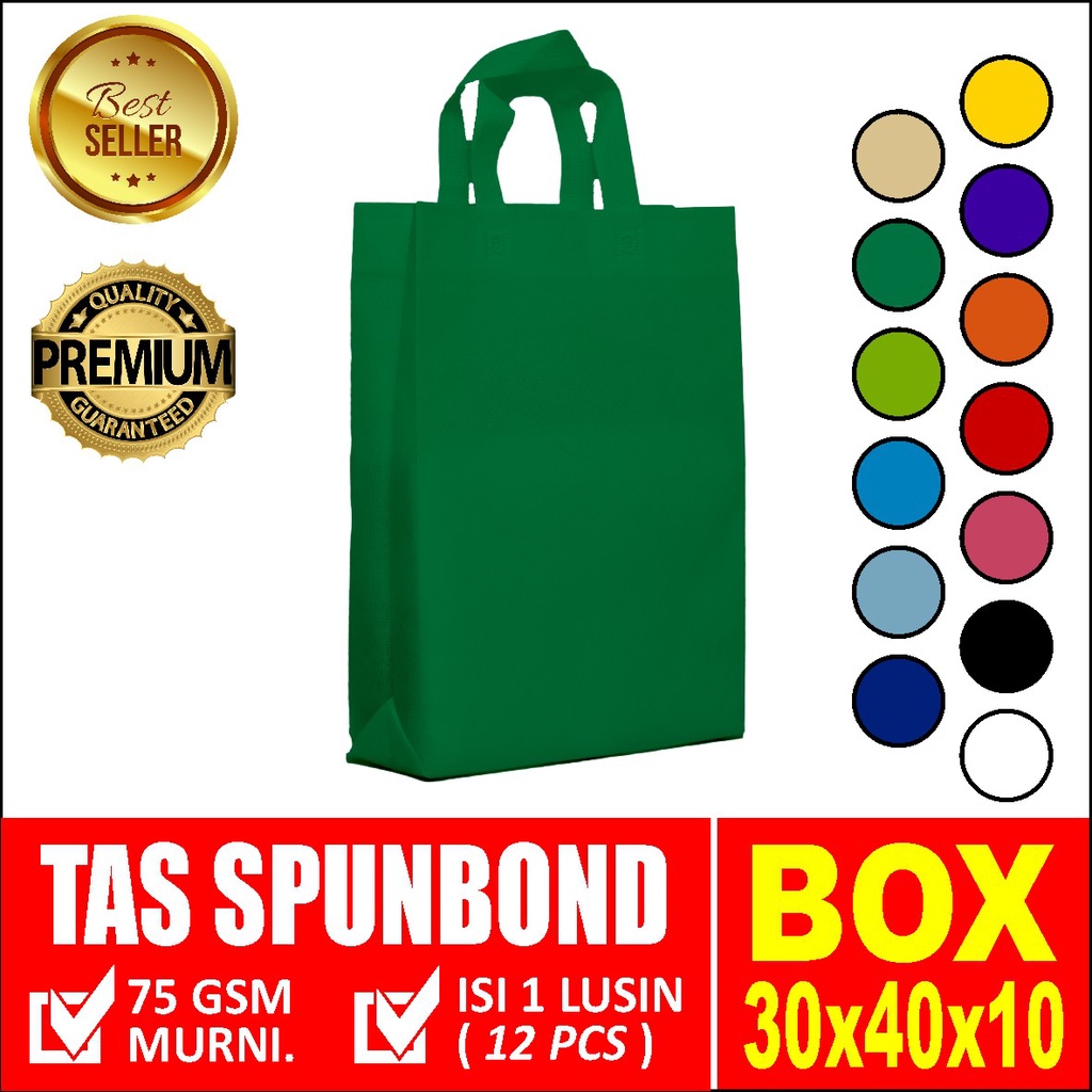 

Goodiebag Spunbond Box Handle - Hijau Tua 30CM x 40CM x 10CM