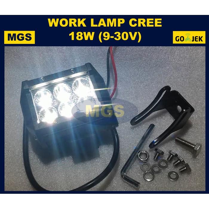 Work Lamp (Lampu Kerja) 18W Putih (9-30V) Cree