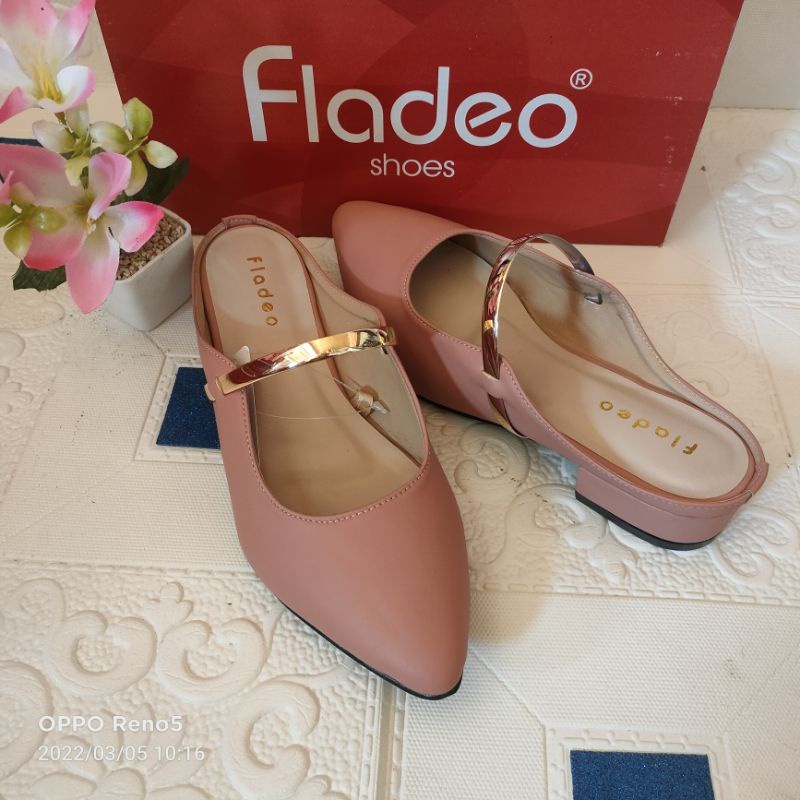 Sandal hak selop tali Fladeo murah original [COD] termurah