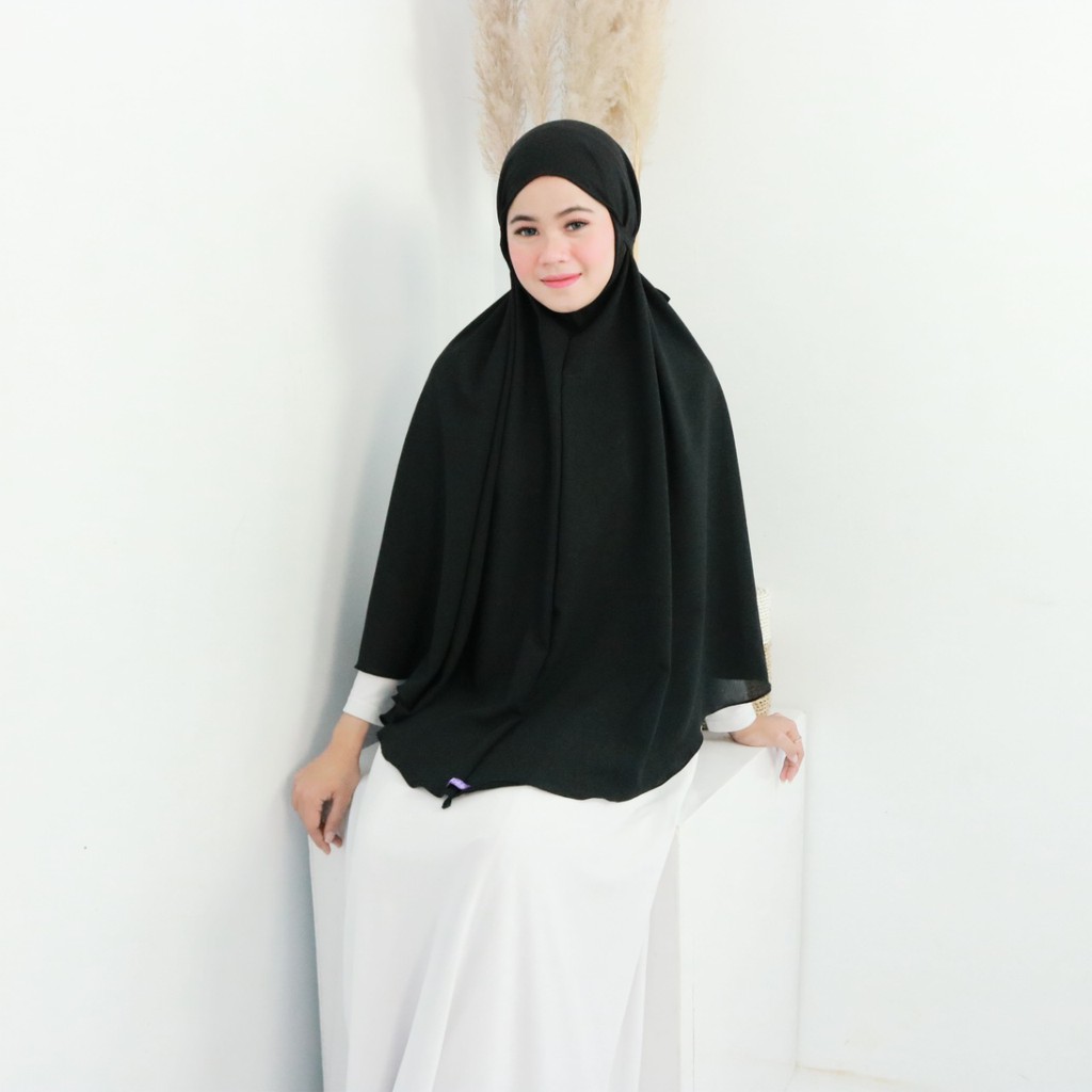 Jilbab Instan Bergo Maryam Jumbo Diamond  I Khimar Jumbo Tali Non Pet