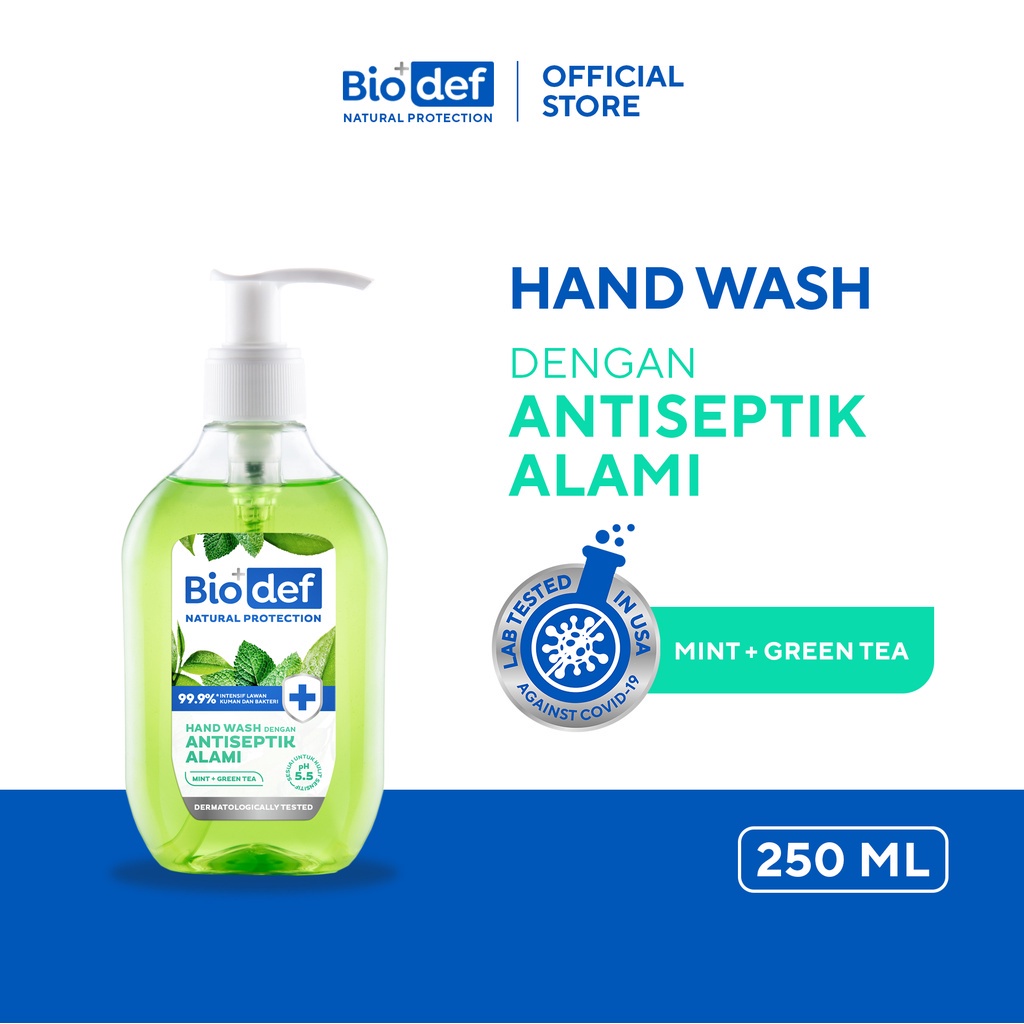 BIODEF NATURAL PROTECTION HAND WASH BOTOL 250 ML