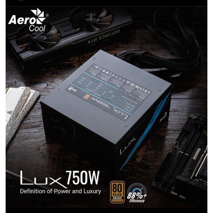 Aerocool LUX 750W PSU 80+ BRONZE NAMPOLLL GAN