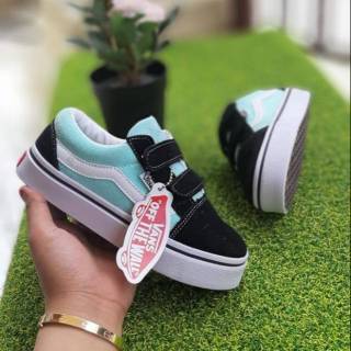  Sepatu  Vans  Anak  Old Skool Hitam Biru Shopee Indonesia