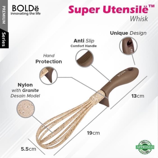 BOLDe Super Utensil Utensile Whisk - Pengocok Telur - Spatula