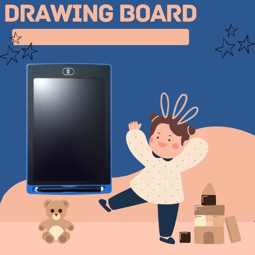 Mainan Edukatif Anak Drawing Board papan tulis anak drawing writing/Drawing Writing Tablet 8.5" Papa