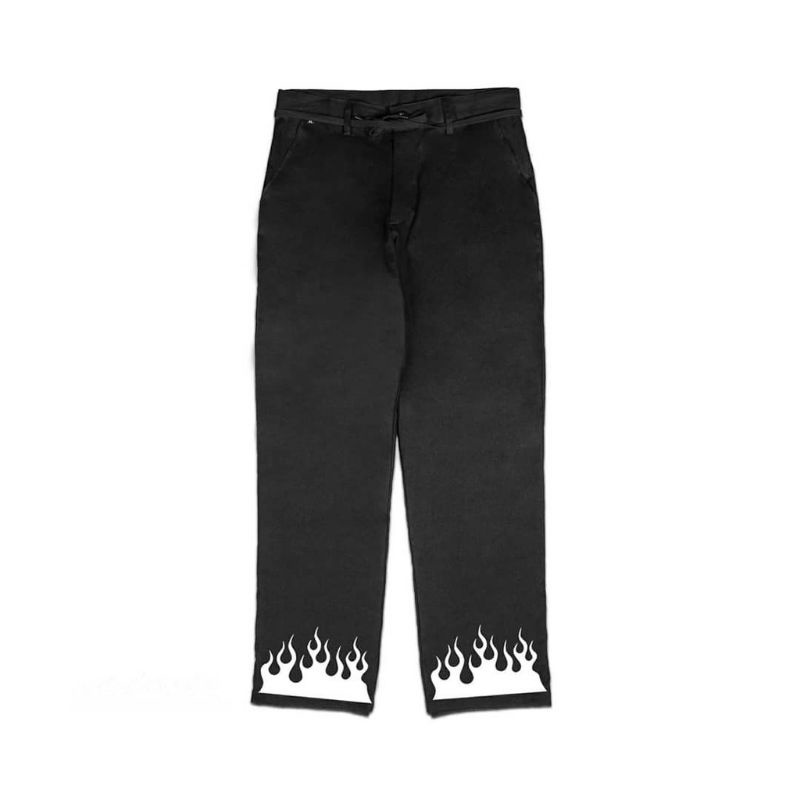 Black pants fire 4cmstore / Celana panjang / Celana costum