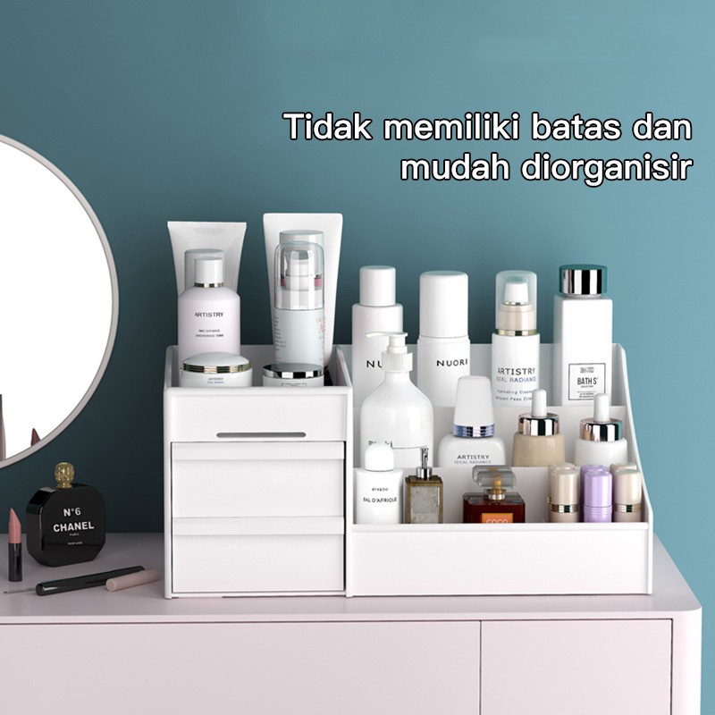 Make Up Storage Organizer Box Skincare Kotak Penyimpanan Rak Kosmetik/ Produk Perawatan Kulit Meja Rias Tempat Lipstik