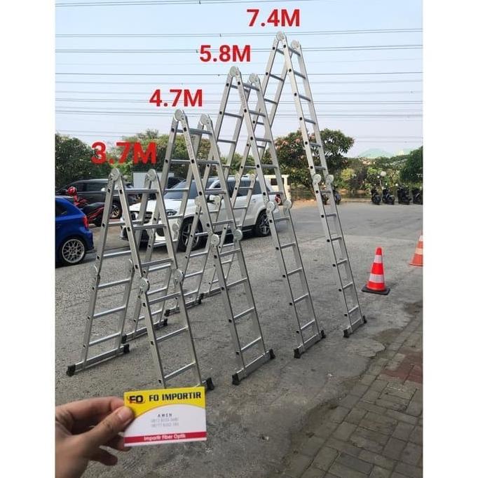 Tangga Multifungsi 4.7 Meter Tangga Lipat Tangga Alumunium AMG Star Seller Termurah