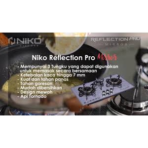 Niko Reflection Pro Mirror Kompor Gas 3 Tungku 2 in 1