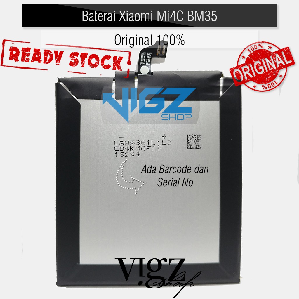 Baterai Xiaomi Mi4C BM35 BM-35 Original 100%