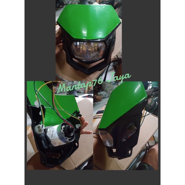 kedok lampu polisport KLX crf modifikasi motor trail