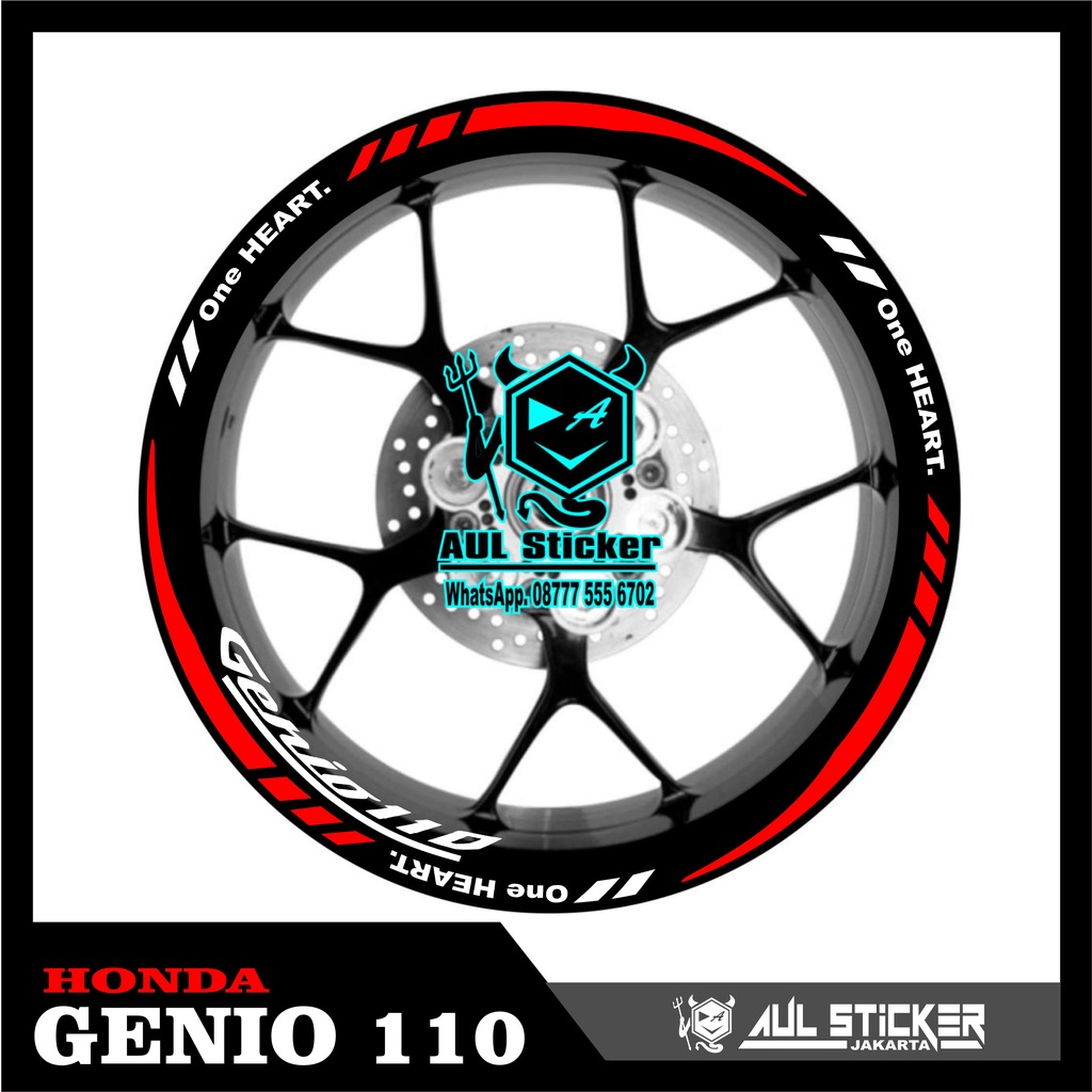 STICKER VELG (kc065) HONDA GENIO RING 14 DEPAN BELAKANG