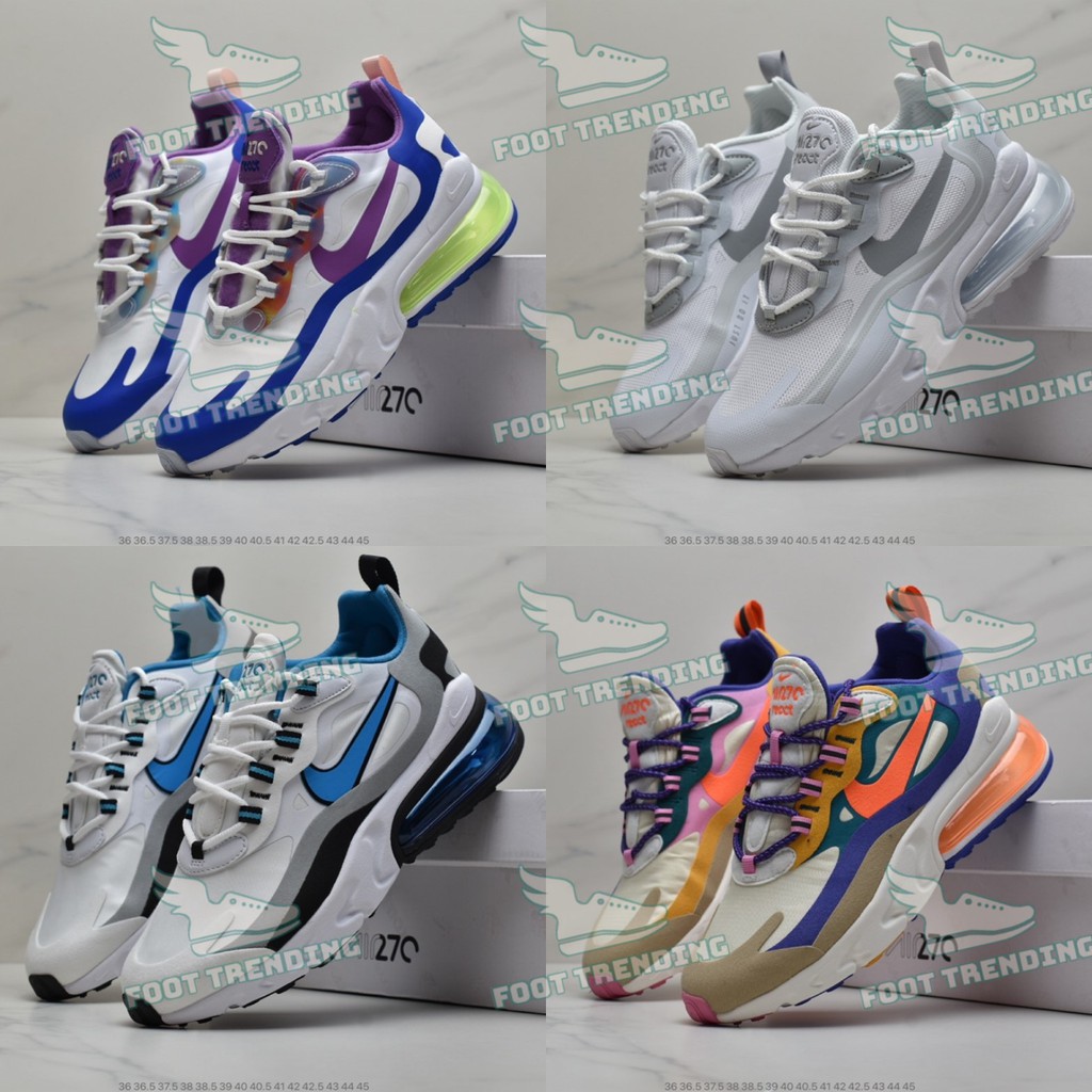 Sepatu Lari Desain Nike Air Max 270 React Se White Light Smoke Gray 270 Cv1632 100 Untuk Unisex Jkd262 Ojf 1015 A10 Shopee Indonesia