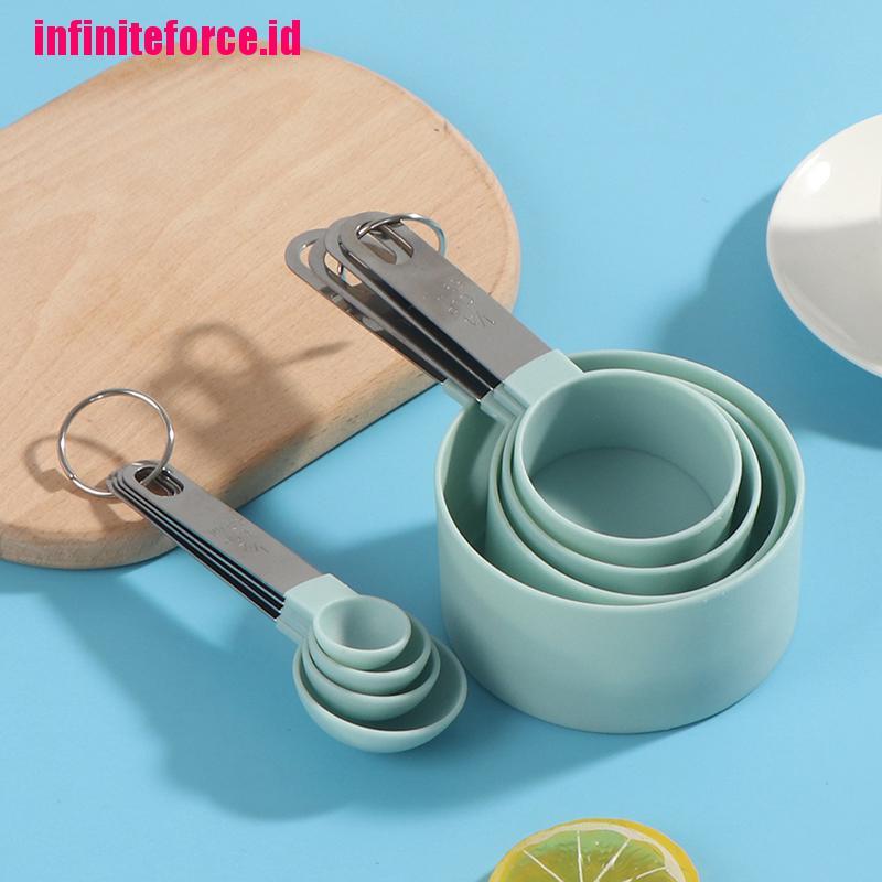 8PCs Measuring Cups Spoons Kitchen Baking Cooking Bakeware Kitchen Tools Set